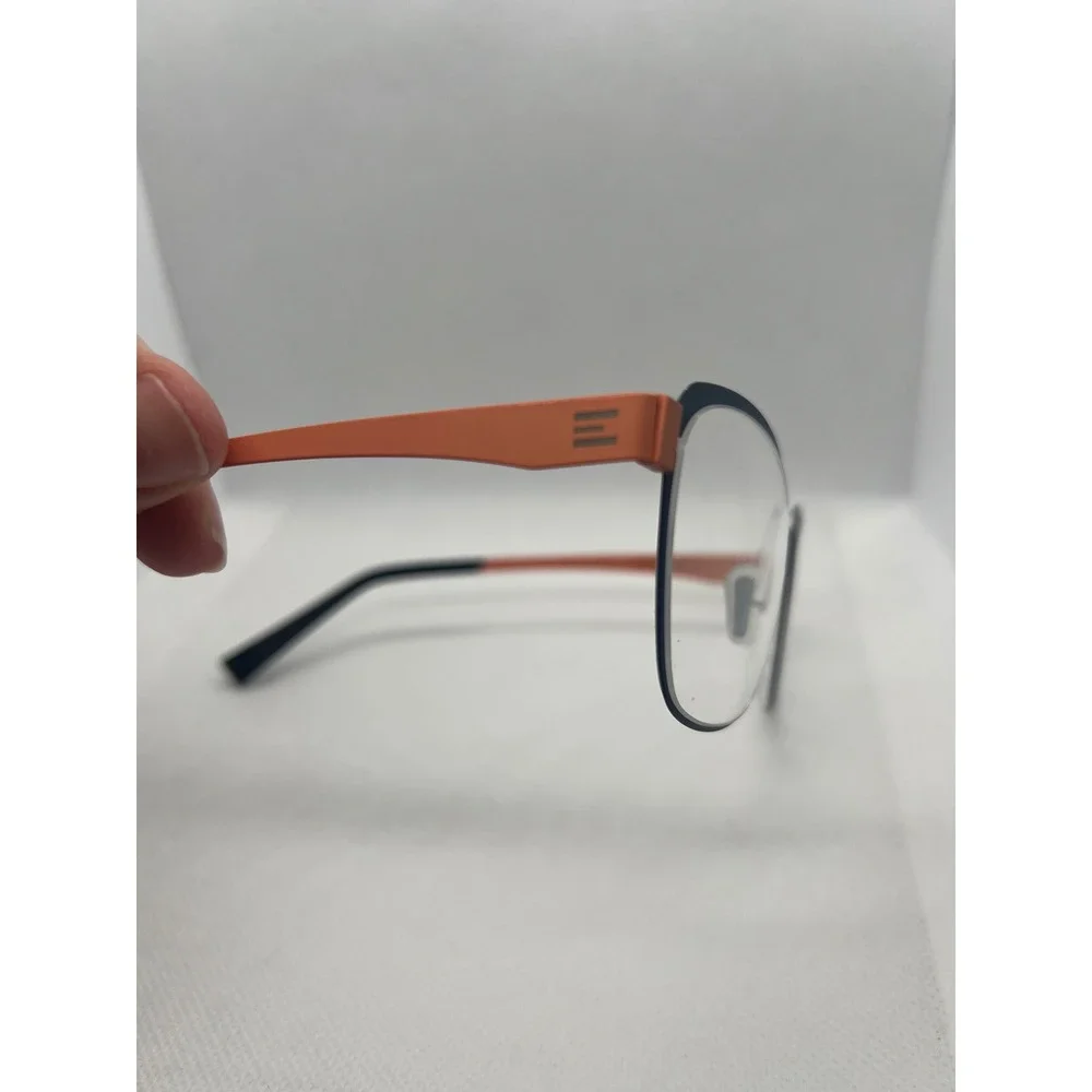 Eblock Eyeglasses Cat Eye Frames Designer‎ Glasses Orange Black 54-16-145